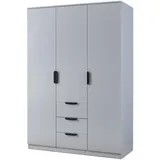 [en.casa] Kleiderschrank Eiselfing 120 x 176 x 52 cm Grau