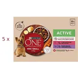 Purina ONE Mini Active mit Rind & Ente (€ 8,86/kg) Nassfutter Hund 50 x 85 g
