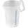 Thermohauser Messbecher m. geschlossenem Griff, 2000 ml, Kunststoff PP, blaue Skala in Litern und Millilitern 8300040087 Transparent