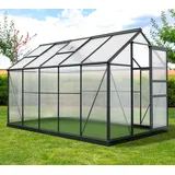 Westmann Aluminium Gewächshaus Flora 610 Anthrazit 312x192x201 cm