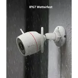 EZVIZ 2K Outdoor WLAN IP Kamera, IP67 Überwachungskamera mit KI-Personenerkennung, Farbnachtsicht, aktive Verteidigung mit Licht und Sirene, Zwei-...