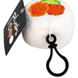 Joy Toy Plushi Plüschfigur mit Schlüsselanhänger Uramaki Sushi mit Lachs 7 cm