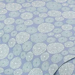 Baumwollstoff Strich-Kreise "Lena", blau-color