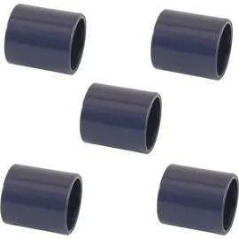 Powerhaus24 5er PVC doppelte Klebemuffe D 50 mm
