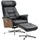 Homcom Relaxsessel mit Hocker, Fernsehsessel mit Liegefunktion, verstellbare Kopfstütze, Drehbar TV-Sessel bis 150 kg, für Wohnzimmer, Schlafzimmer,