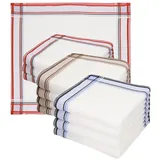 Betz Taschentuch 12 Stück Herren Taschentücher Leo 3 40 x 40 cm, 100% Baumwolle weiß