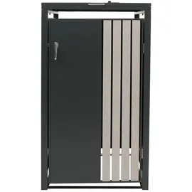 Proregal Mülltonnenverkleidung 122 x 68 x 84 cm schwarz