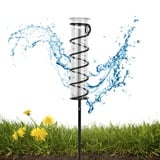 Marstey Regenmesser mit Pfahlspirale, 17,8 cm Messkapazität Outdoor Glas Regenmesser, Garten Wasser Regen Messbecher Wassermessbecher für Garten Terrasse Hof Rasen