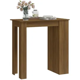 vidaXL Bartisch mit Regal 102 x 50 x 103,5 cm Braun Eiche