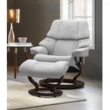 Stressless Stressless® Relaxsessel »Reno«, mit Classic Base, Größe S, M & L, Gestell Braun Stressless® light grey q2 faron),