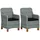 vidaXL Gartenstuhl 62 x 65 x 92 cm hellgrau 2 St.