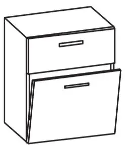 Artiqua 400 Midischrank, Oxid Dunkelgrau quer, 400-MKL-1-60-7184-723 400-MKL-1-60-7184-723