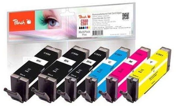 Peach 320124 - Tinte auf Pigmentbasis - Schwarz - Cyan - Magenta - Gelb - Canon - Canon Pixma IP 7200 Series Canon Pixma IP 7250 Canon Pixma IP 870...