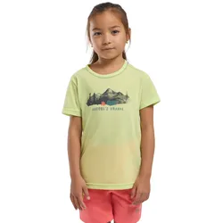 T-Shirt JACK WOLFSKIN "HIKING GRAPHIC T KIDS", Kinder, Gr. 164, print, coolmatcha, Oberstoff 100% POLYESTER, Shirts