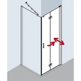 Kermi Diga 2SR rechts 110 x 185 cm silber