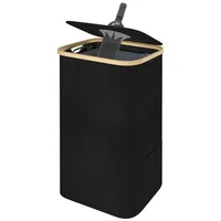 BlingBin Müllsackständer Flaschenkorb 100L Pfandflaschen Sammelbehälter mit Deckel, Pfandsammel-Organizer mit Schlitzen und Altglas-Aufbewahrungsbox schwarz