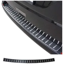 Omac Ladekantenschutz Stoßstangenschutz für VW T5 T6 Transporter Multivan Caravelle 2003-2024 Hecktüren – Edelstahl Carbon foliert