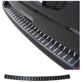 Omac Ladekantenschutz Stoßstangenschutz für VW T5 T6 Transporter Multivan Caravelle 2003-2024 Hecktüren – Edelstahl Carbon foliert