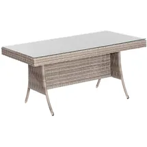 Merxx Teneriffa Gartentisch 160 x 90 x 76 cm Grau/Beige