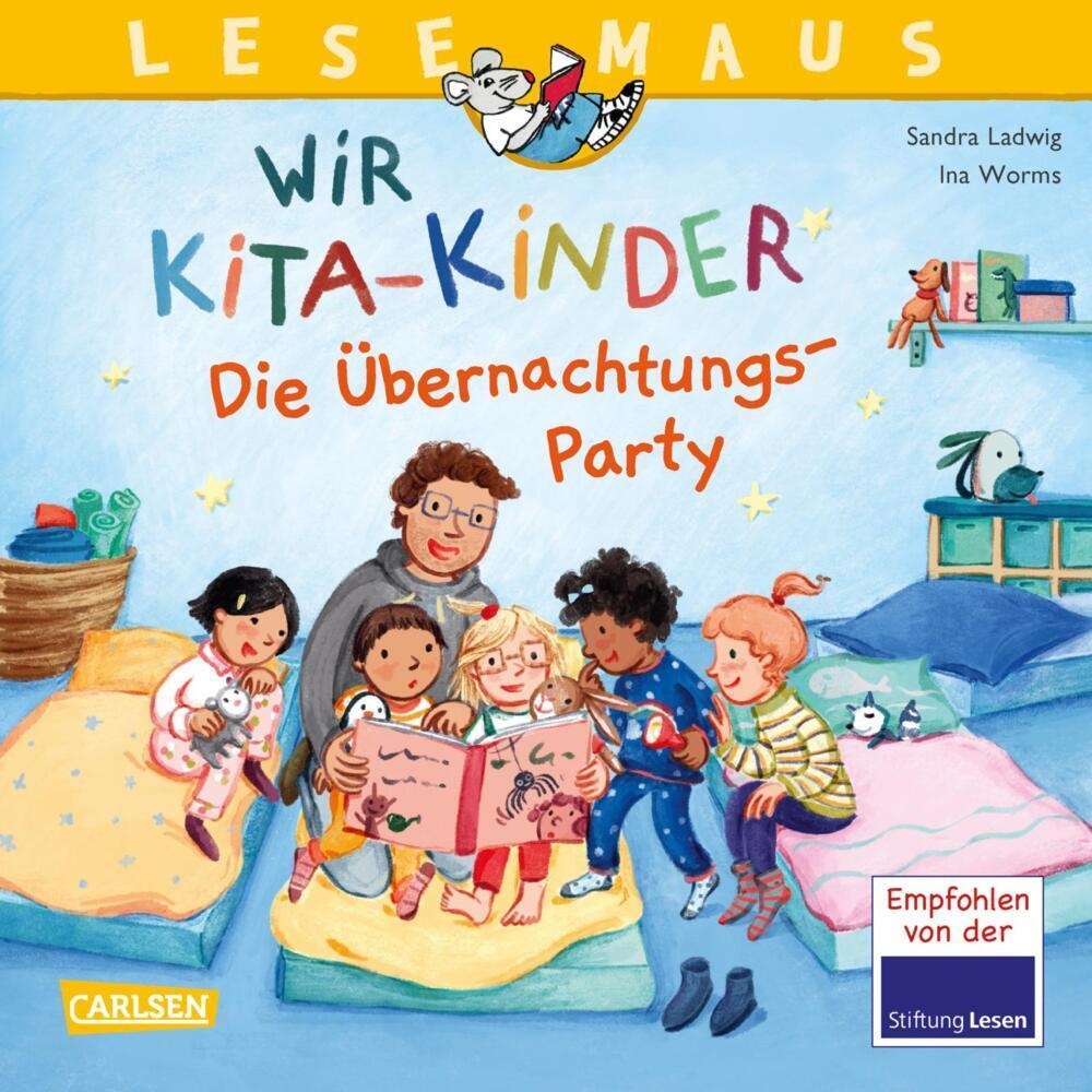 Lesemaus 166: Wir Kita-Kinder - Die Übernachtungs-Party - Sandra Ladwig  Kartoniert (TB)
