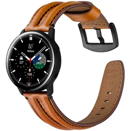 system-s Armband flexibel aus Silikon 20mm für Samsung Galaxy Watch 4 Smartwatch Braun