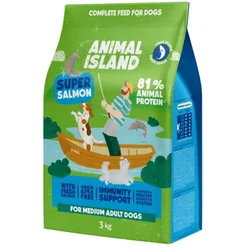 ANIMAL ISLAND Lachs 3kg getreidefreies Trockenfutter für Hunde