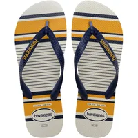 Havaianas Herren Top Nautical Flip Flop, Weiß, Marineblau, Senf, 35/36 EU