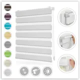 Lichtblick Duo Rollo / Doppelrollo Klemmfix 50 x 150 cm weiß