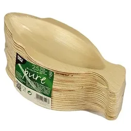 Papstar Teller Palmblatt 24 cm x 11 cm 25 St. Fisch