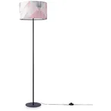 Paco Home Stehlampe Wohnzimmer Modern E27 Leselampe Stehleuchte Retro Lampenschirm Stoff Geometrisch Mit Stecker Bodenlampe