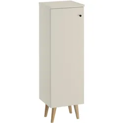 Erst-Holz Halbhoher Badschrank helles grau/taupe wahlweise mit oder ohne Füße in Eiche V-90.59-02HH