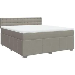 vidaXL Boxspringbett mit Matratze Taupe 180x200 cm Stoff
