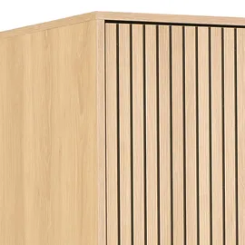 alasans Kleiderschrank OLIVIA 99x200 cm, Eiche - Braun/Schwarz