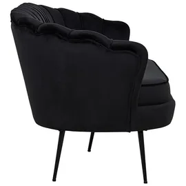 VCM ebuy24 Nice Sofa 3 Personen Velour Schwarz