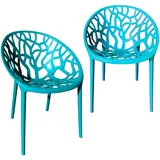 Trisens Bistrostuhl 59 x 60 x 80 cm blau 2 St.
