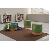 Egoitaliano Hocker Tonder Leder 50 x 50 x 50 cm Grün