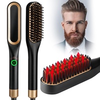 Bartglätter für Männer, 2 in 1 Mini-Profi-Haarglätter mit Negativen Ionen, 3-Segment-Temperatur,Tragbar und schnell für Bart- und Haarstyling
