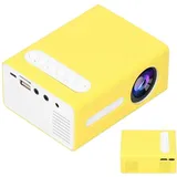 Tragbarer Led-projektor Mini-heimkino T300, Für Kinder Und Erwachsene, 100-240 V (gelb/weiß, Eu-stecker)