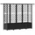 vidaXL Hochbeet mit Rankgitter und Dach 203 x 40 x 138 cm Schwarz