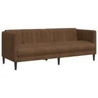 vidaXL Sofa Braun Kunstleder Wildleder-Optik