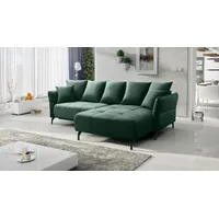 Fun Möbel Ecksofa Schlafsofa Sofa SADIE Stoff Element, Ottomane Rechts,