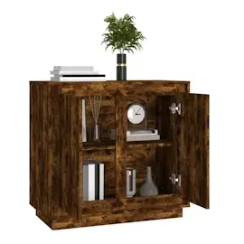 vidaXL Sideboard Räuchereiche 80x34x75 cm Holzwerkstoff