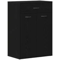 VidaXL Schuhschrank Schwarz Eiche 60x35x84 cm