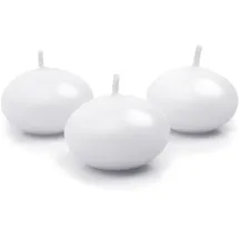 Partydeco Schwimmkerze 4 cm 50 St. weiß