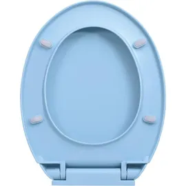 vidaXL Toilettensitz mit Absenkautomatik Blau