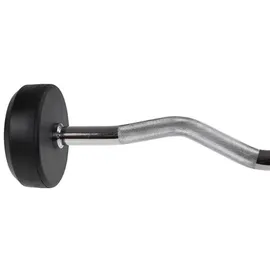 HMS GSL-40 Curlhantel Curlstange 40 kg gummibeschichtet schwarz/grau