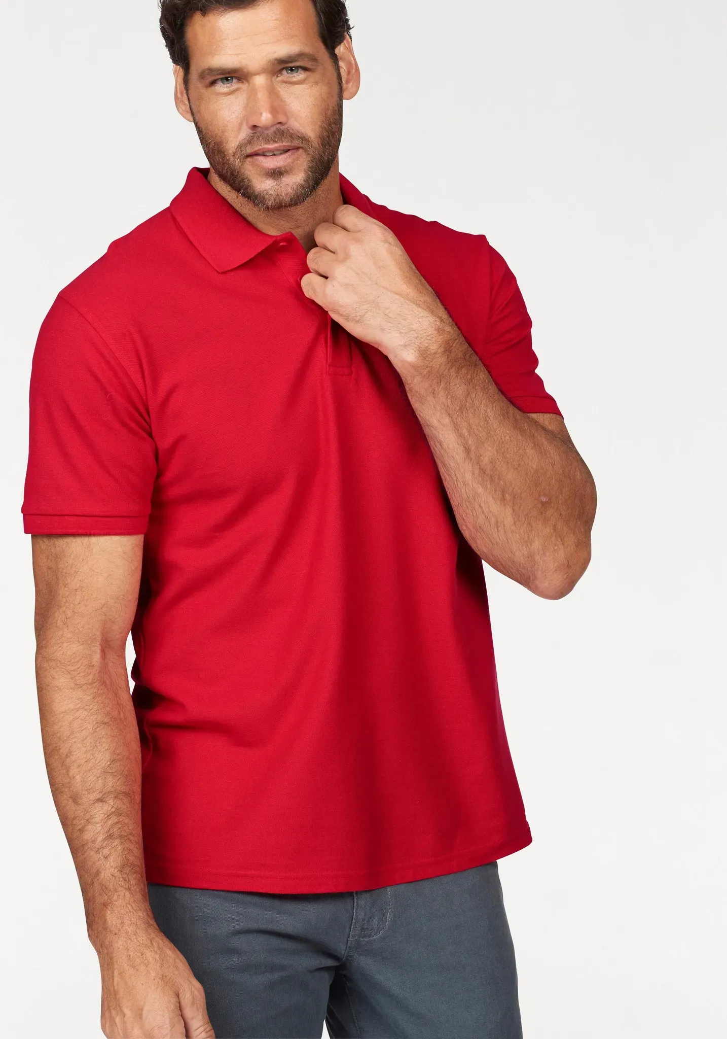 Fruit of the Loom Poloshirt, Piqué Fruit of the Loom rot XXL (60/62)