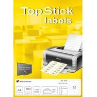 Topstick TOP STICK Universal-Etiketten Papier weiß selbstklebend 105x48mm 100