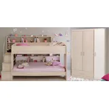 Parisot Jugendzimmer-Set »Bibop«, (Set, 2 St., Etagenbett, Schrank), braun