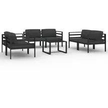 vidaXL Garten-Lounge-Set 7-tlg. Aluminium anthrazit